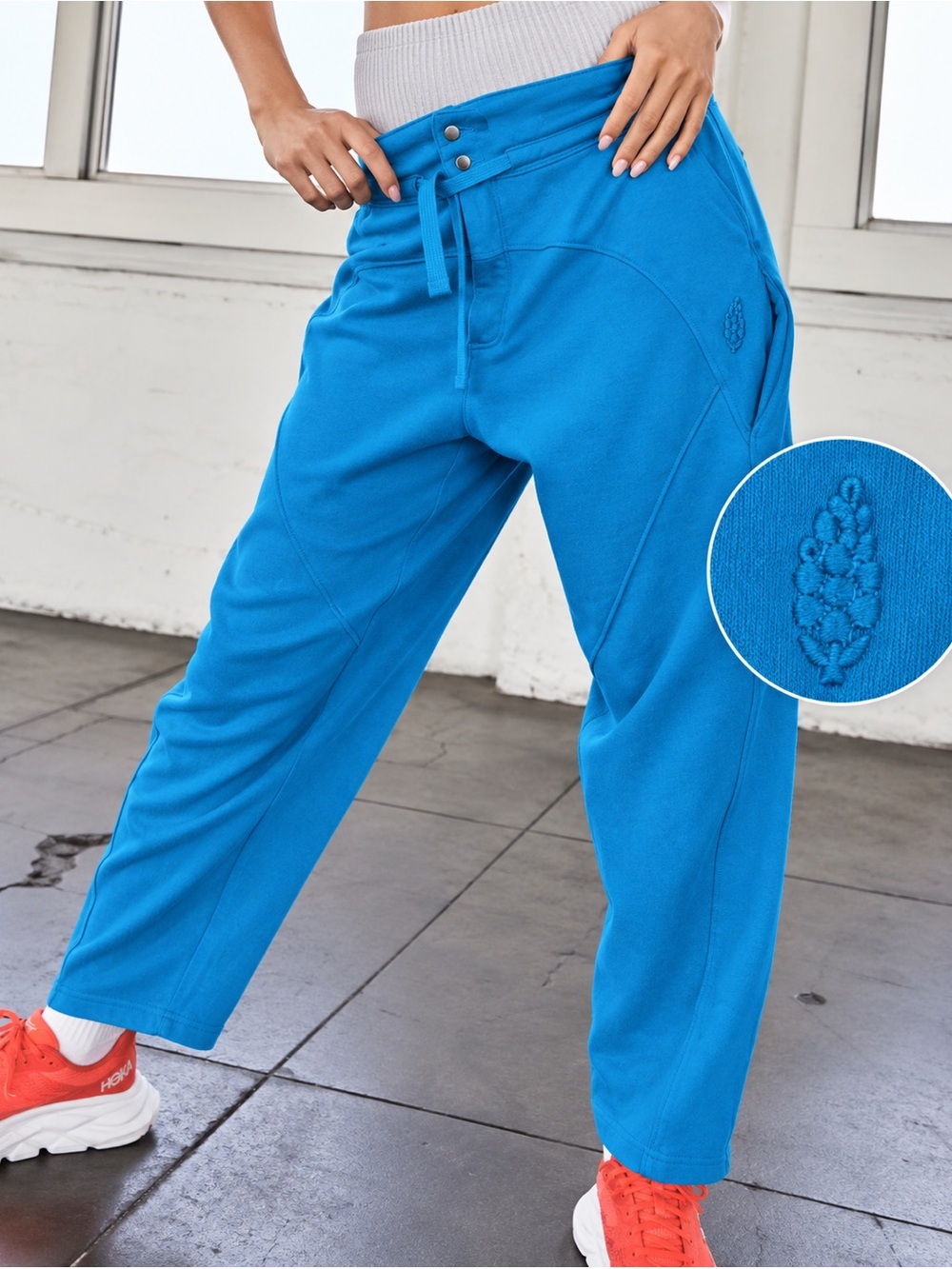 Free People FP Movement Summit Scout Cropped Pants Blue M